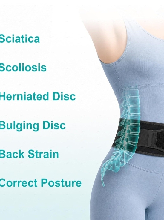 Accessories - Ultra-Thin & Lightweight Back Brace for Lower Back Pain,Sciatica,Scoliosis L/XL